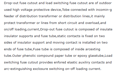 24kv Polymer Fuse Cut-out 200A