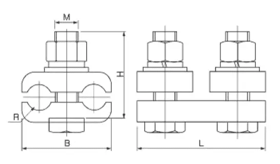 JB Aluminium Parallel Groove Clamp