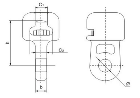 EYE SOCKET CLEVIS  Hot Dip Galvanized ASTM A153