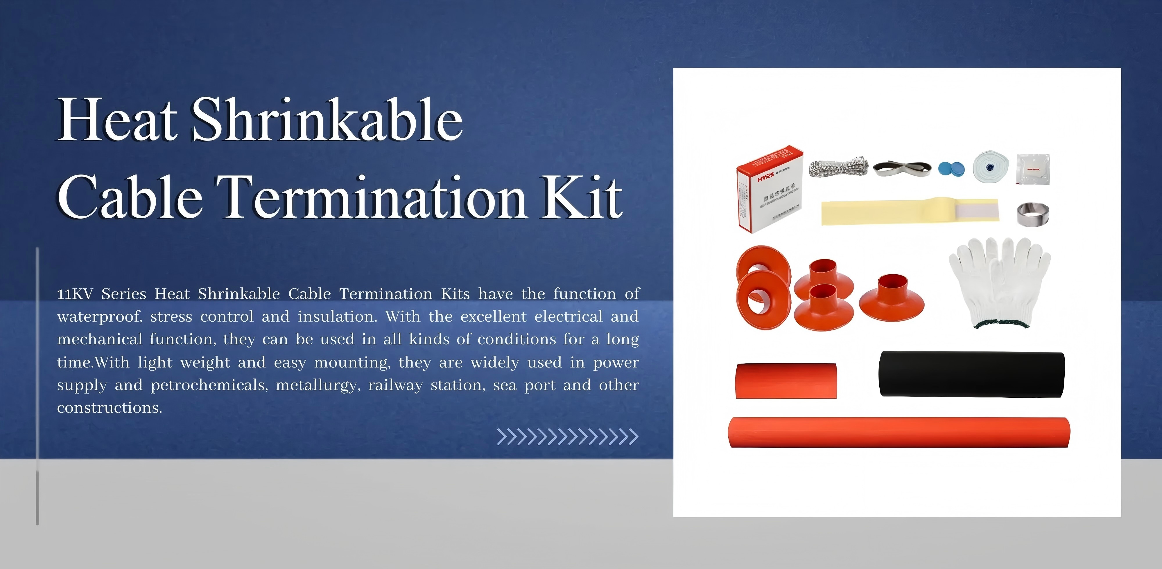 11kV Cold Shrinkable 3Cores Straight Through Joint Kits