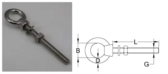 Eye Hook Galvanised Hook Bolt with Flange Pig Tail Hook Bolt