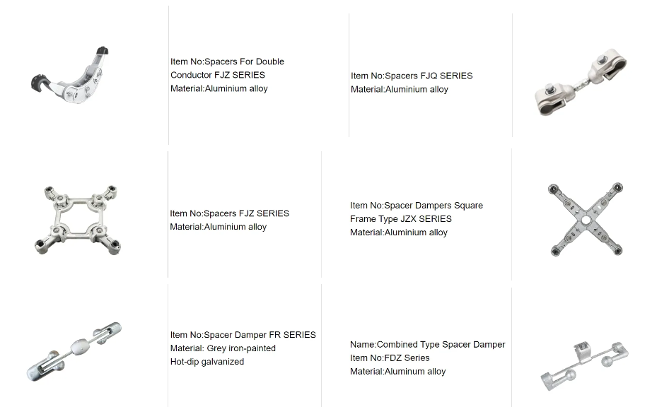 Spacer Dampers for Double Conductor