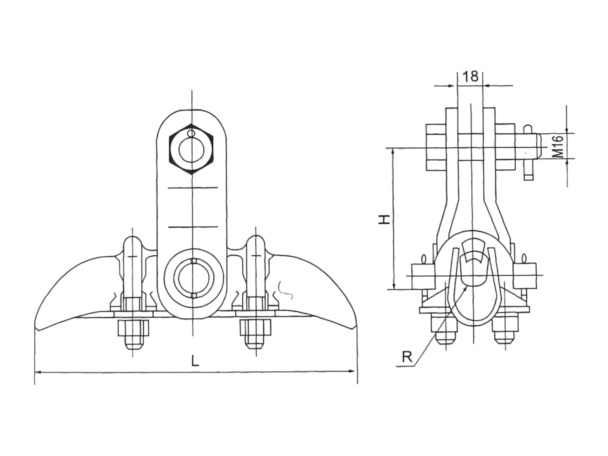 XGU malleable cast-iron suspension clamps