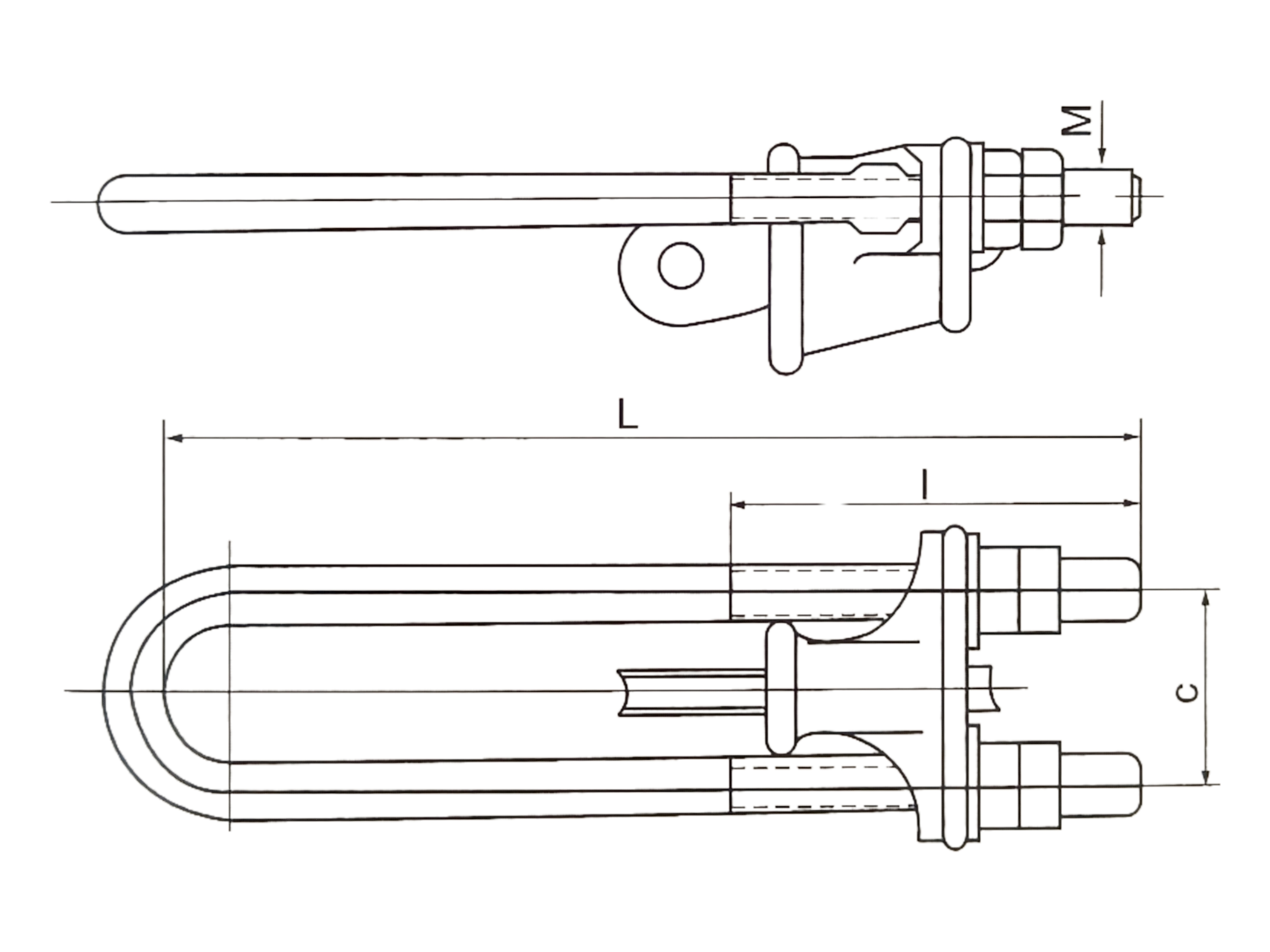 NUT wedge type adiustable strain clamp