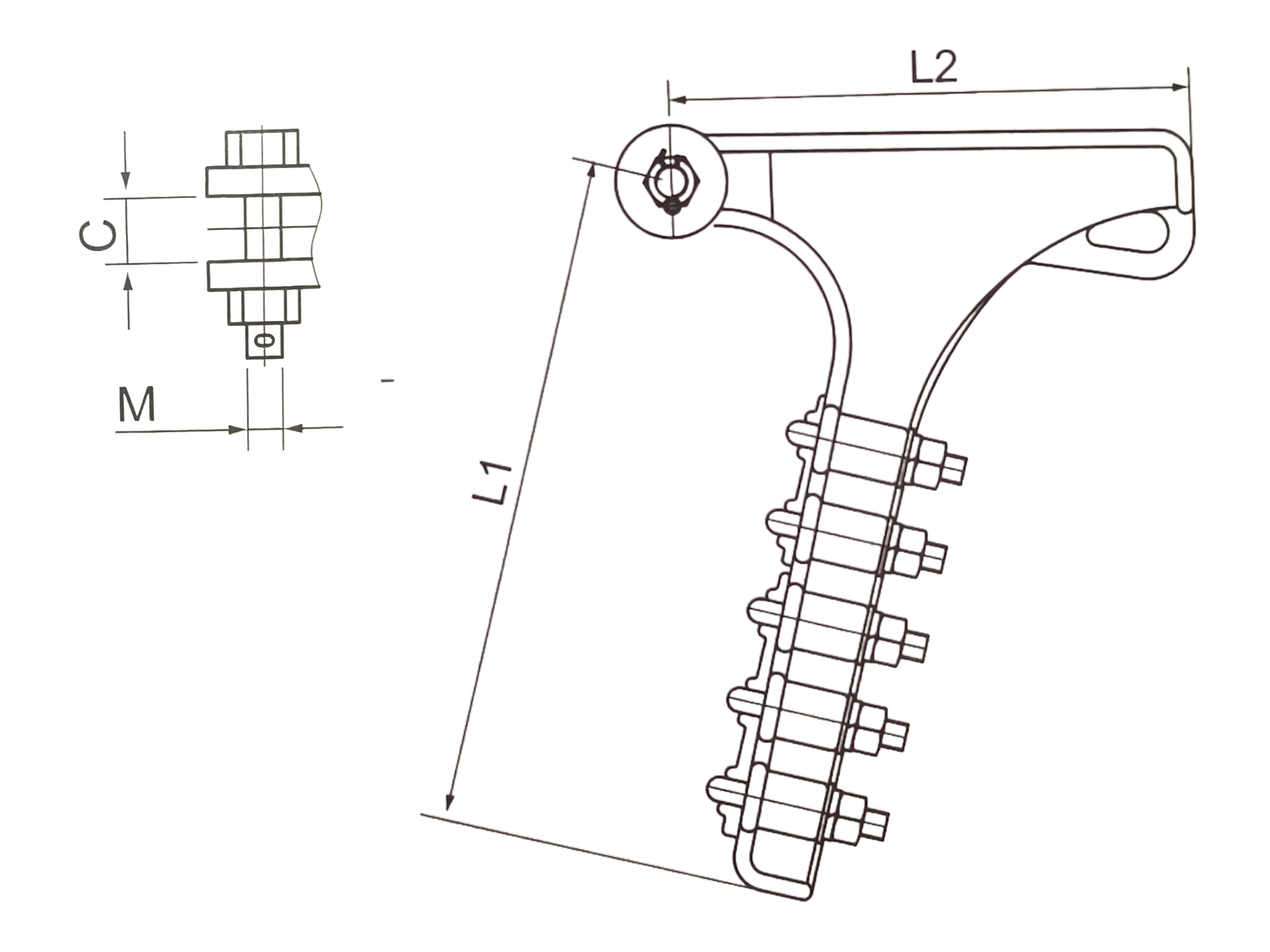 NLL series power distribution uses bolt type aluminum alloy strain clamp