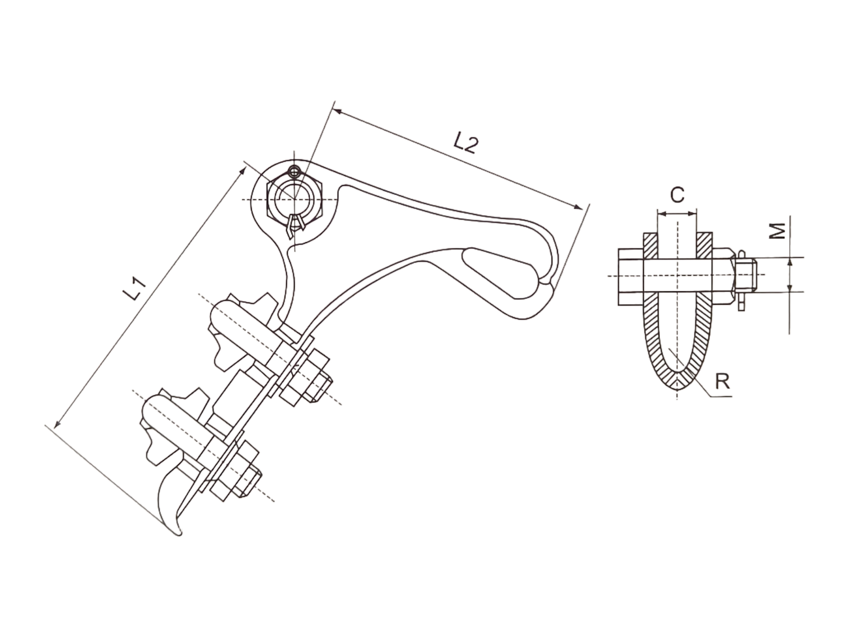 NJ energy cons ervation malleable cast-iron strain clamps