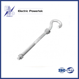 Eye Hook Galvanised Hook Bolt with Flange Pig Tail Hook Bolt